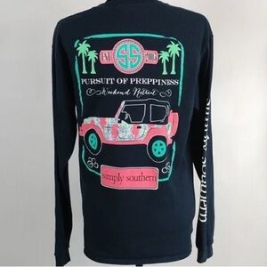 Simply Southern long sleeve navy top